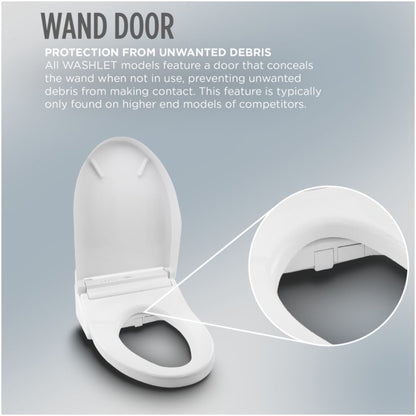 [SW4734AT40#01] TOTO S7A Washlet Elongated Bidet Toilet Seat With EWater And Classic Contemporary Lid (SAK29827)