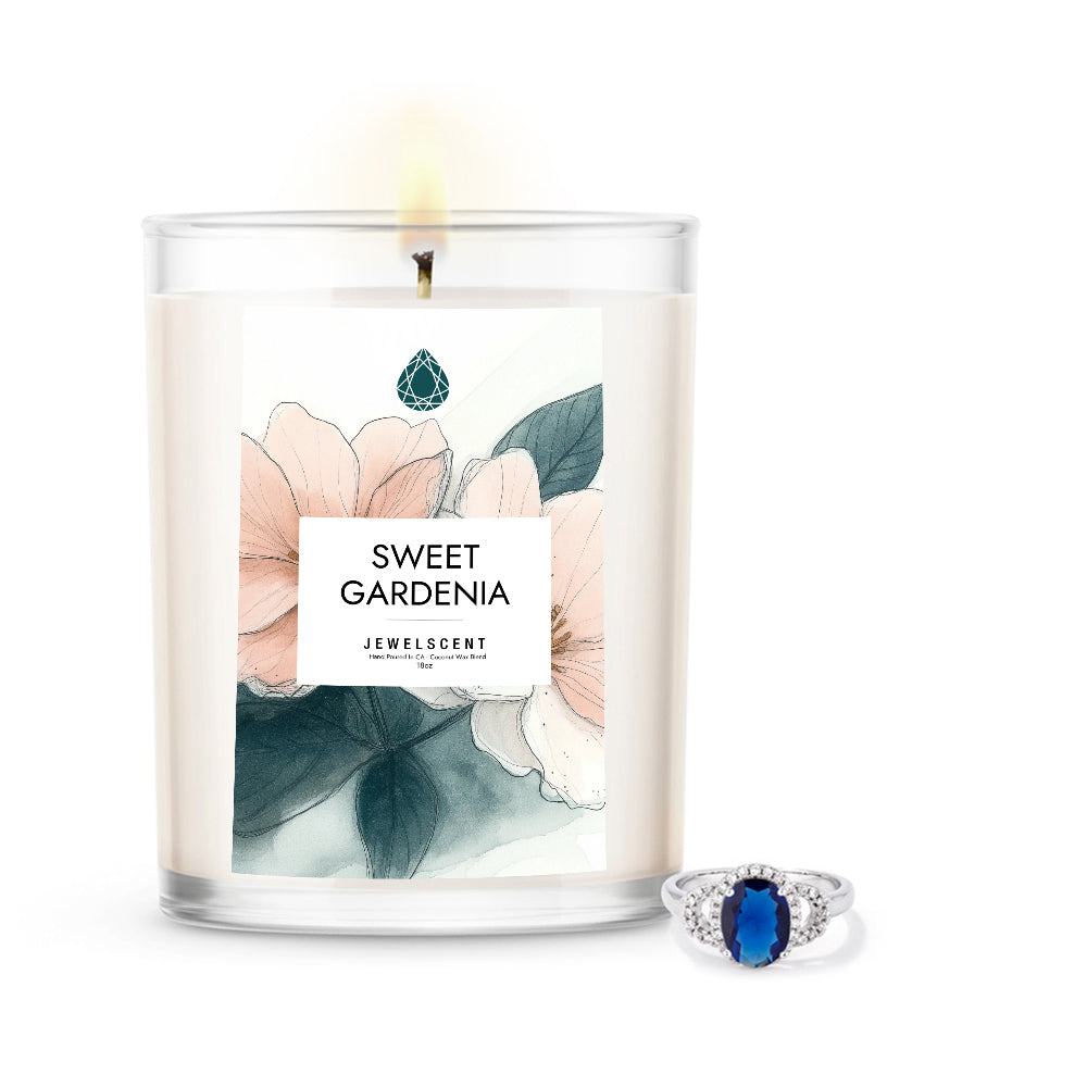 Sweet Gardenia 18oz Home Jewelry Candle