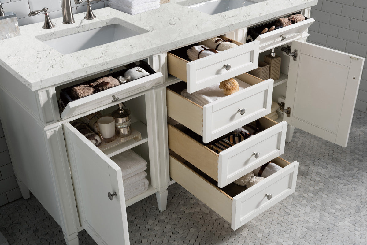Brittany 60" Double Vanity in Bright White