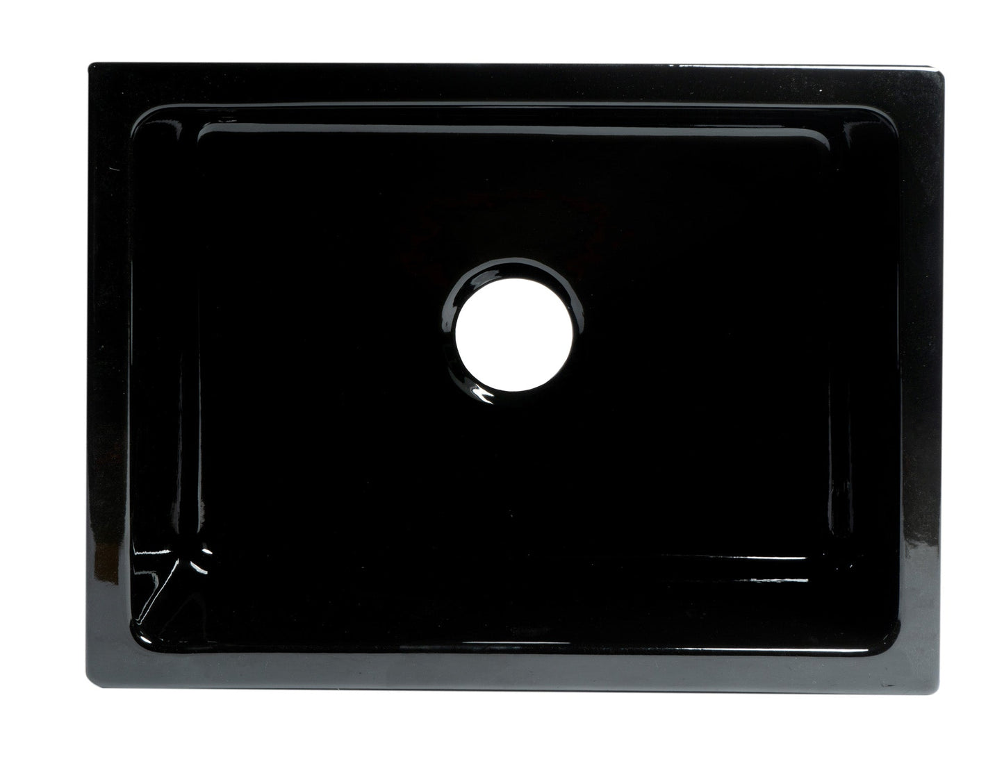 ALFI brand AB2418HS AB2418HS-B 24 inch Biscuit Reversible Smooth / Fluted Single Bowl Fireclay Farm Sink