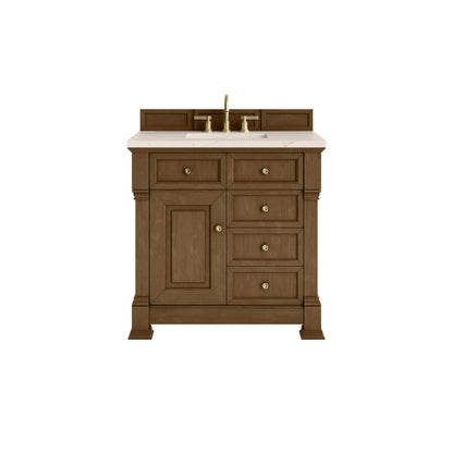 James Martin 547-V36 Brookfield 36” Single Vanity – Black Onyx / Honey Oak / Pearl Charcoal