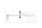 Composite Countertop 39.5" W x 15.4" D  Sink, White Glossy
