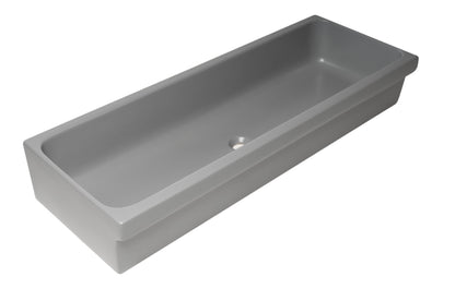 ALFI brand  AB48TRGM 48" Grey Matte Above Mount Fireclay Bathroom Trough Sink