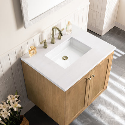 Laurent 30" Single Vanity Cabinet, Light Natural Oak
