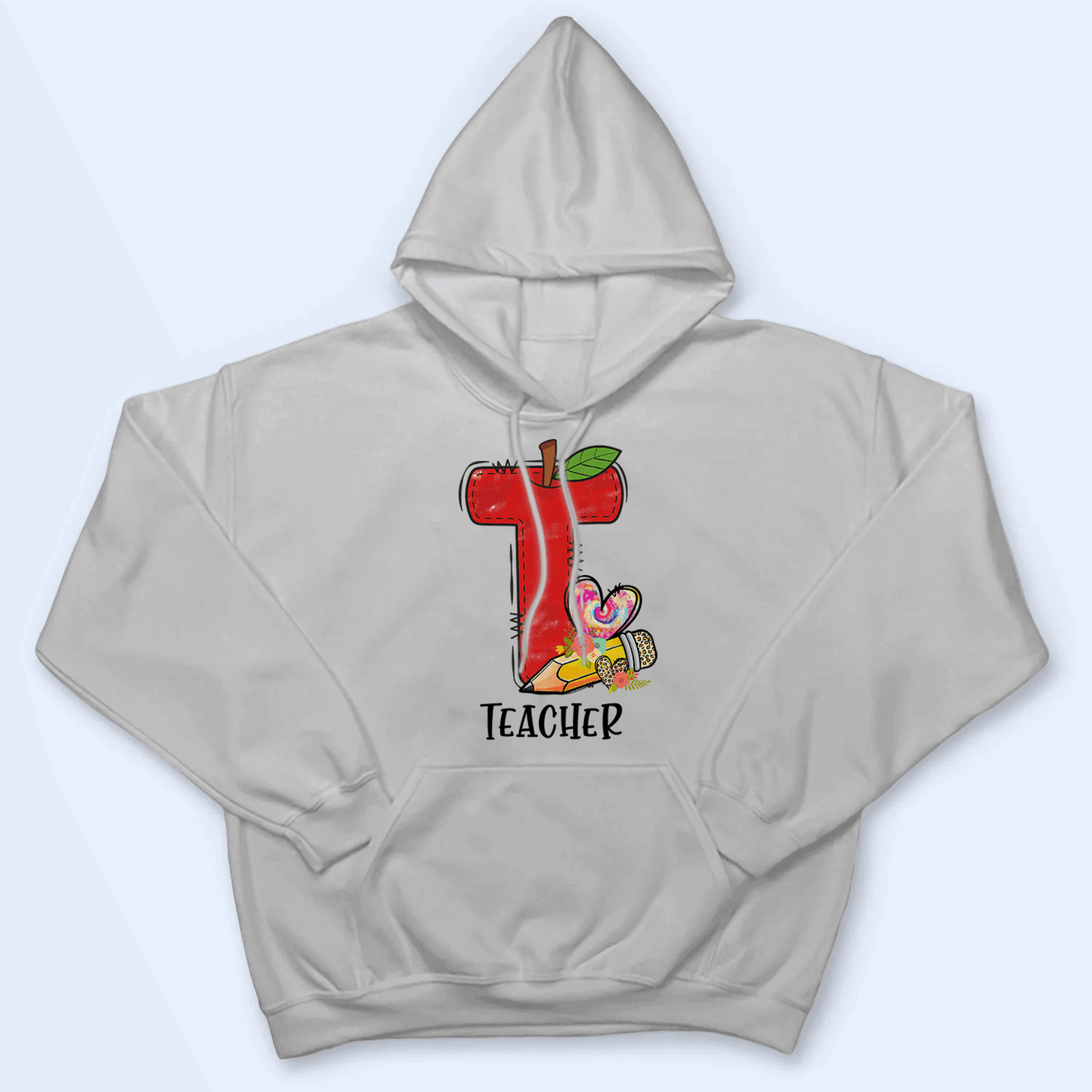 T Is For Teacher Back To School - Personalized Custom T Shirt - Birthday, Loving, Funny Gift for Teacher, Kindergarten, Preschool, Pre K, Paraprofessional