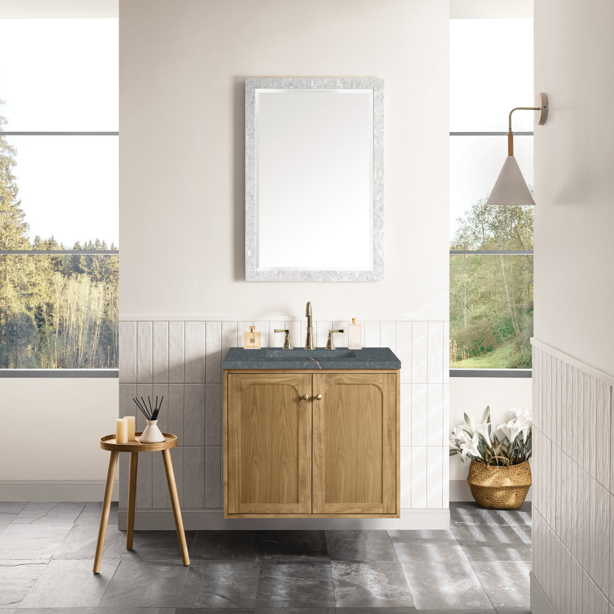 Laurent 30" Single Vanity Cabinet, Light Natural Oak