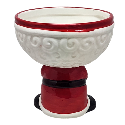 Ceramic Santa Candy Bowl - 6 Inch