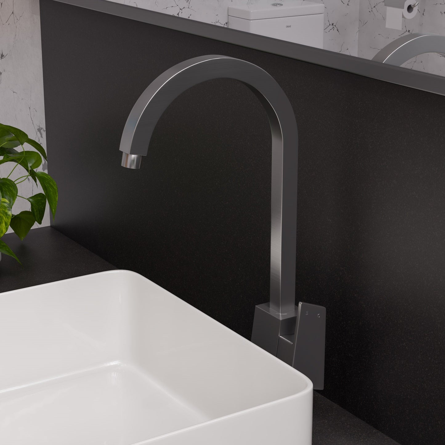 ALFI brand AB3470 Gooseneck Single Hole Bathroom Faucet