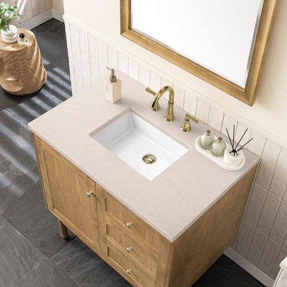Laurent 36" Single Vanity Cabinet, Light Natural Oak