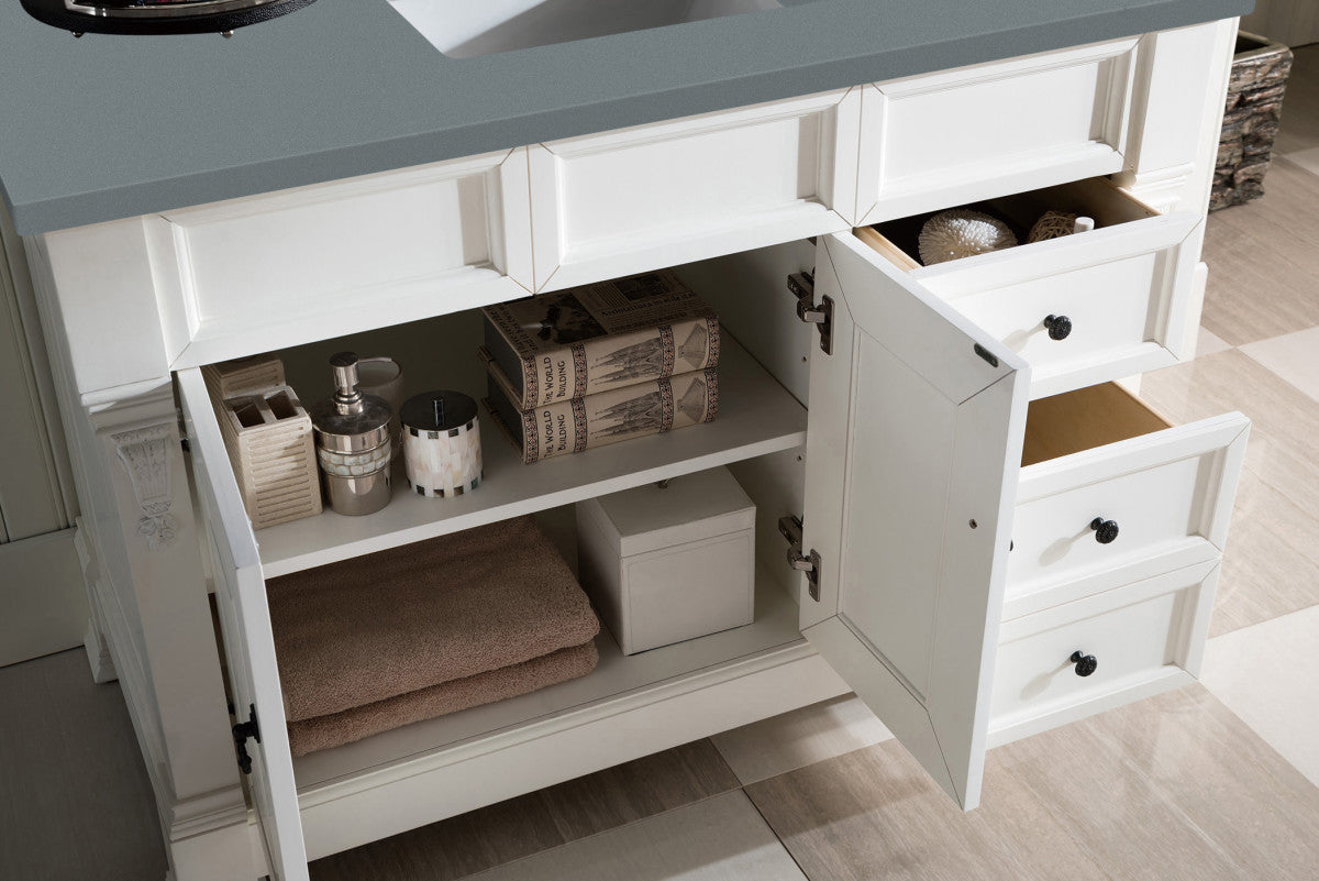 Brookfield 48" Single Vanity Cabinet, Bright White
