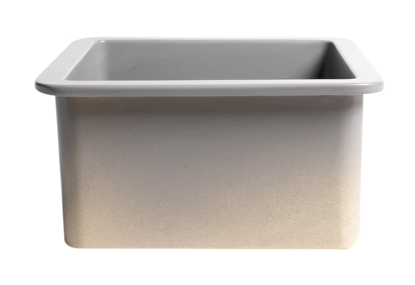 ALFI brand ABF1818S Square 18" x 18" Undermount / Drop In Fireclay Prep Sink