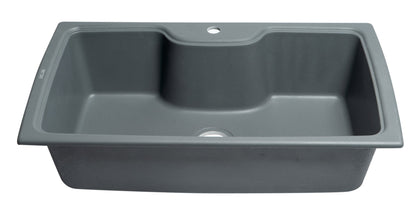 ALFI brand AB3520DI 35" Drop-In Single Bowl Granite Composite Kitchen Sink