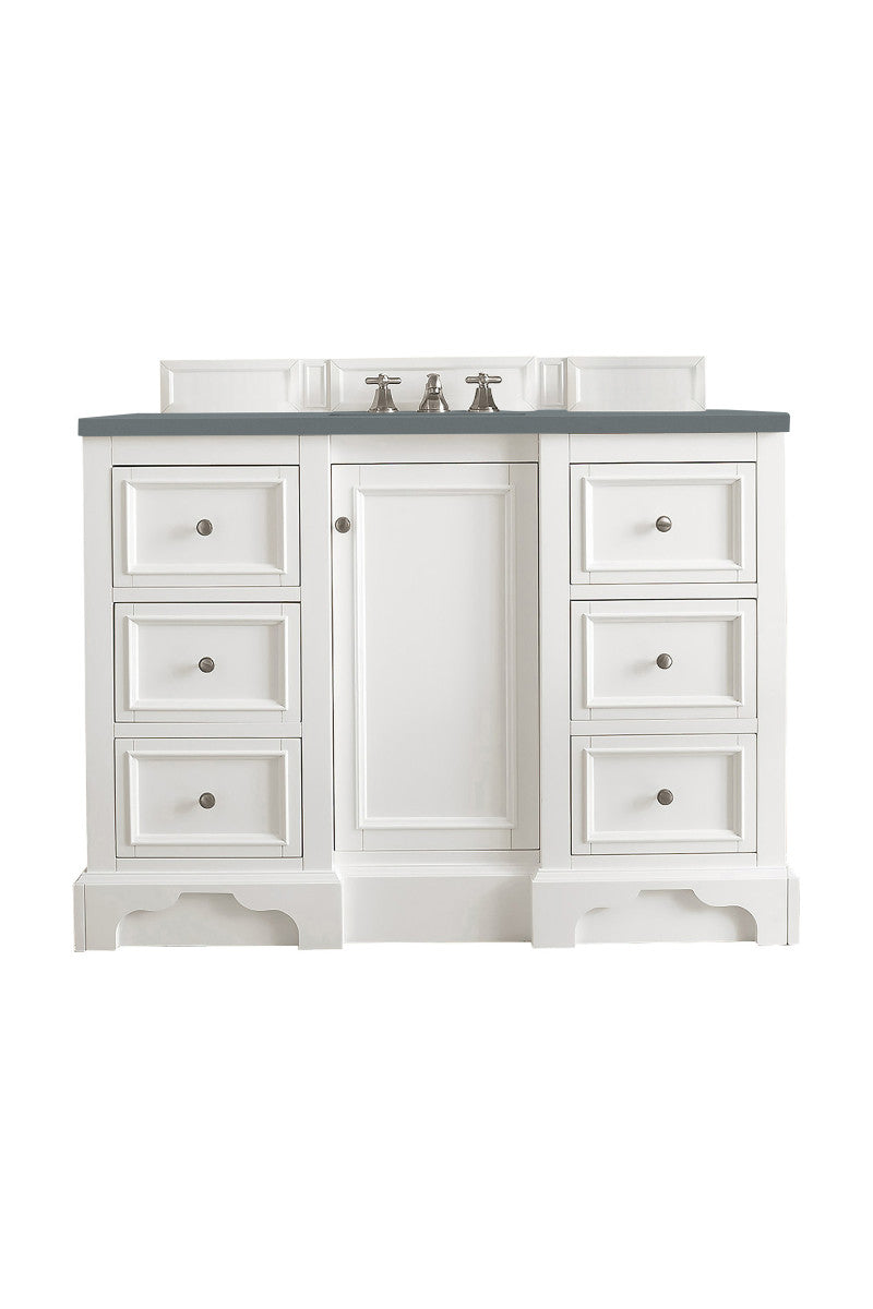 De Soto 48" Single Vanity Cabinet, Bright White