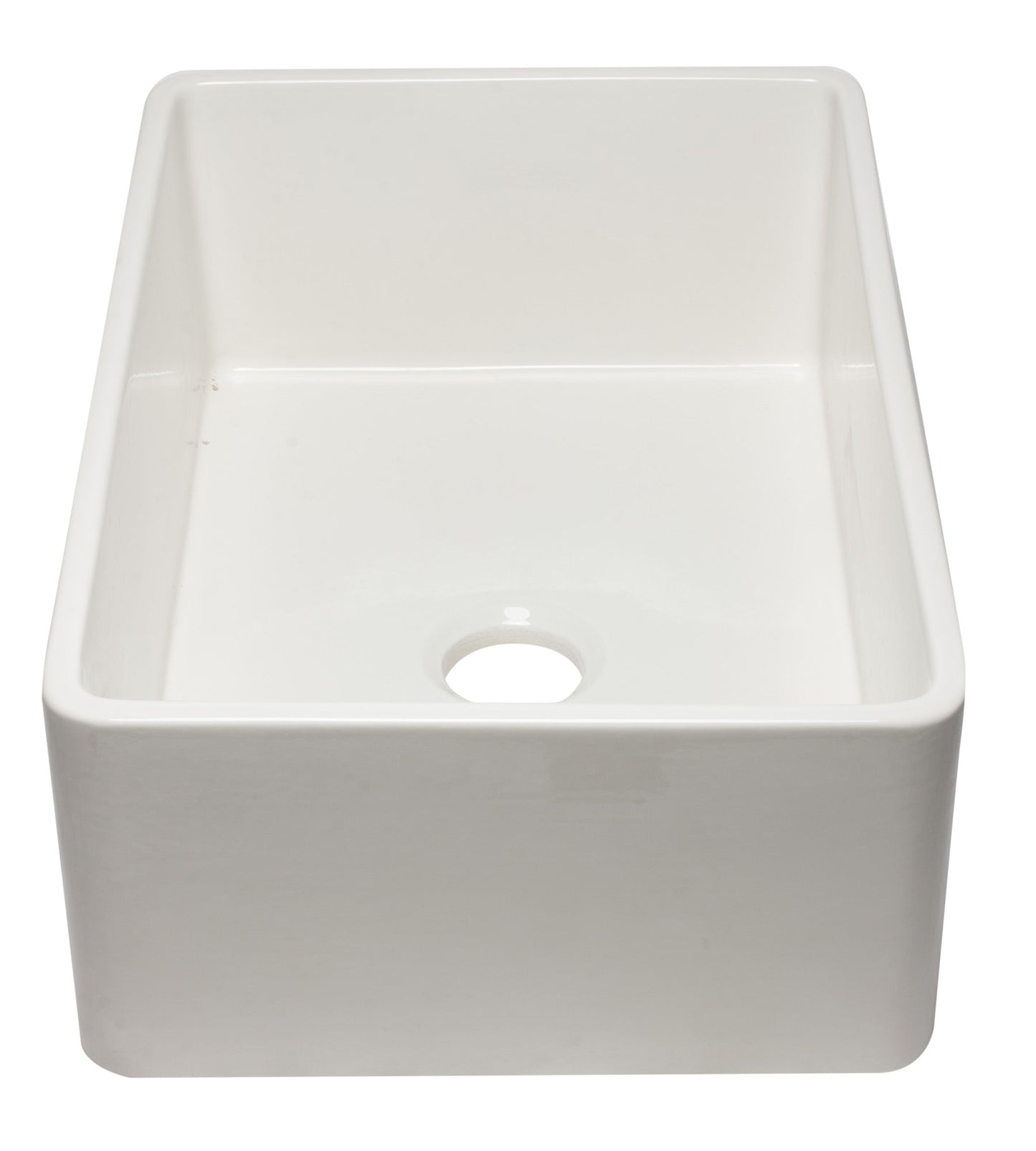 ALFI brand AB3020SB 30 inch Biscuit Reversible Single Fireclay Farmhouse Kitchen Sink