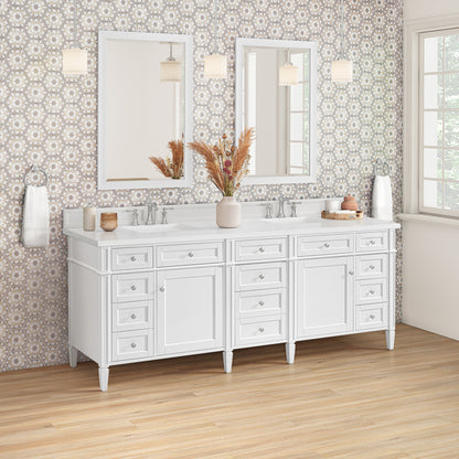 Brittany 84" Double Vanity in Bright White
