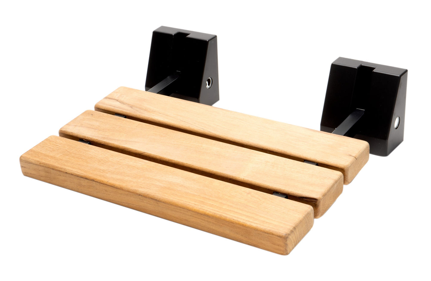 ALFI brand ABS16S 16" Wide Foldable Teak Shower Seat with Square Hardware