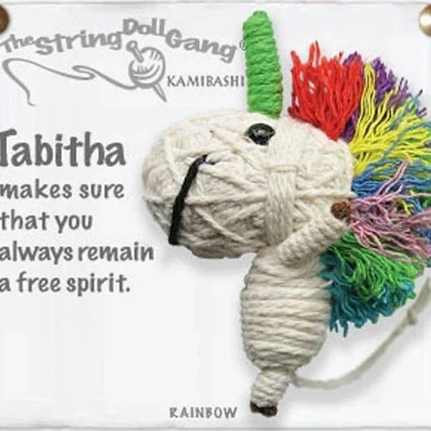 Tabitha the Unicorn String Doll Keychain