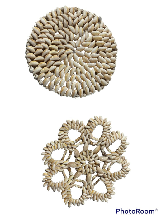 Tan Cowry Shell Trivet Placemat