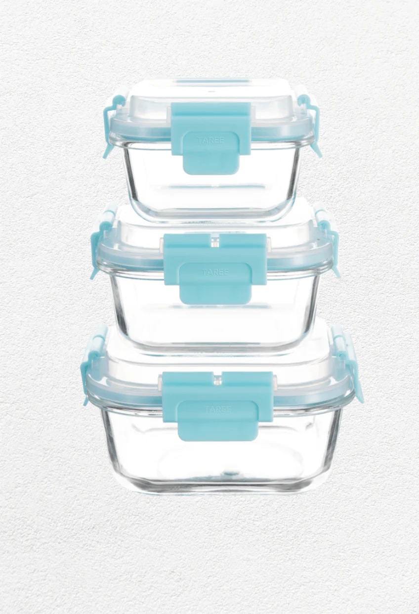 High Top Lid Square Containers