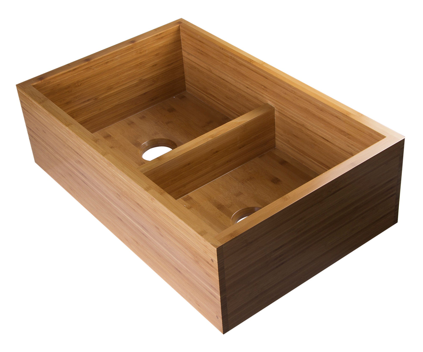 ALFI brand  AB3321 33" Double Bowl Bamboo Kitchen Farm Sink