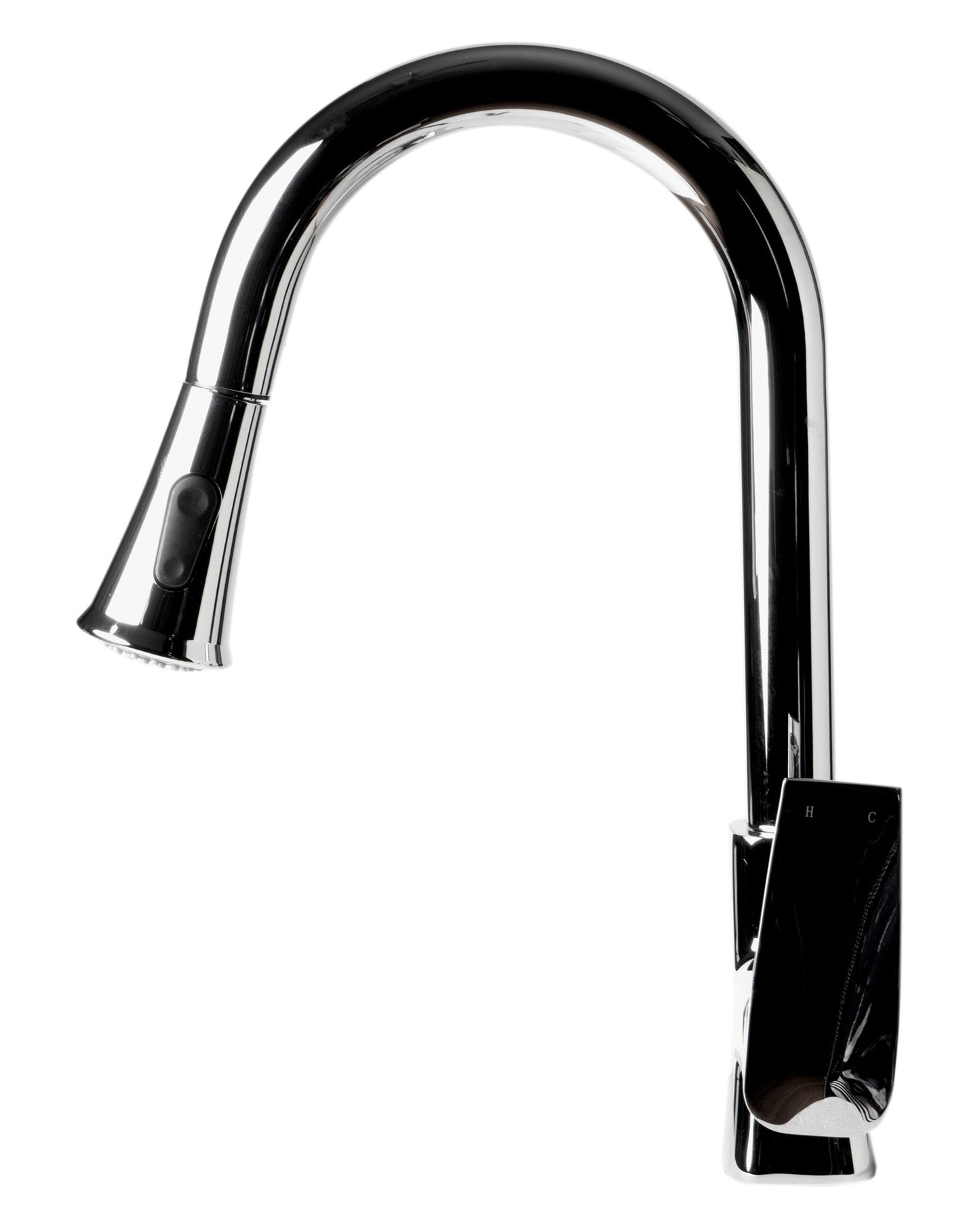 ALFI brand ABKF3889 Square Gooseneck Pull Down Kitchen Faucet