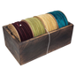 Holiday Velvet Ribbon Set in Mango Wood Box