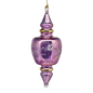 Double Pointed Blown Glass Box Ornament - Purple
