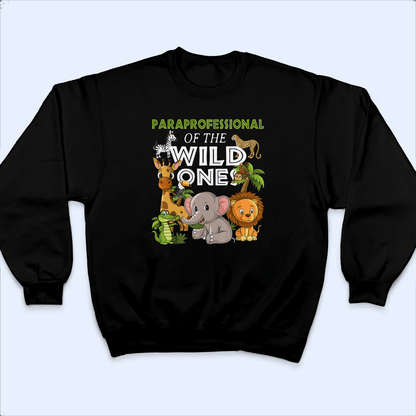 Teacher of Wild Ones - Personalized Custom T Shirt - Birthday, Loving, Funny Gift for Teacher, Kindergarten, Preschool, Pre K, Paraprofessional