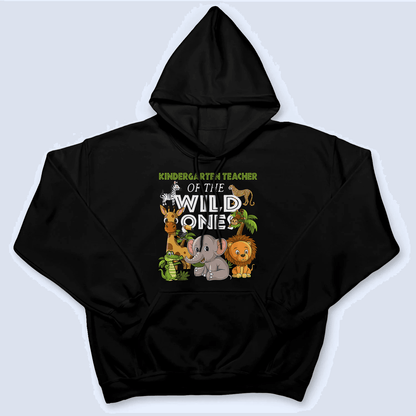 Teacher of Wild Ones - Personalized Custom T Shirt - Birthday, Loving, Funny Gift for Teacher, Kindergarten, Preschool, Pre K, Paraprofessional