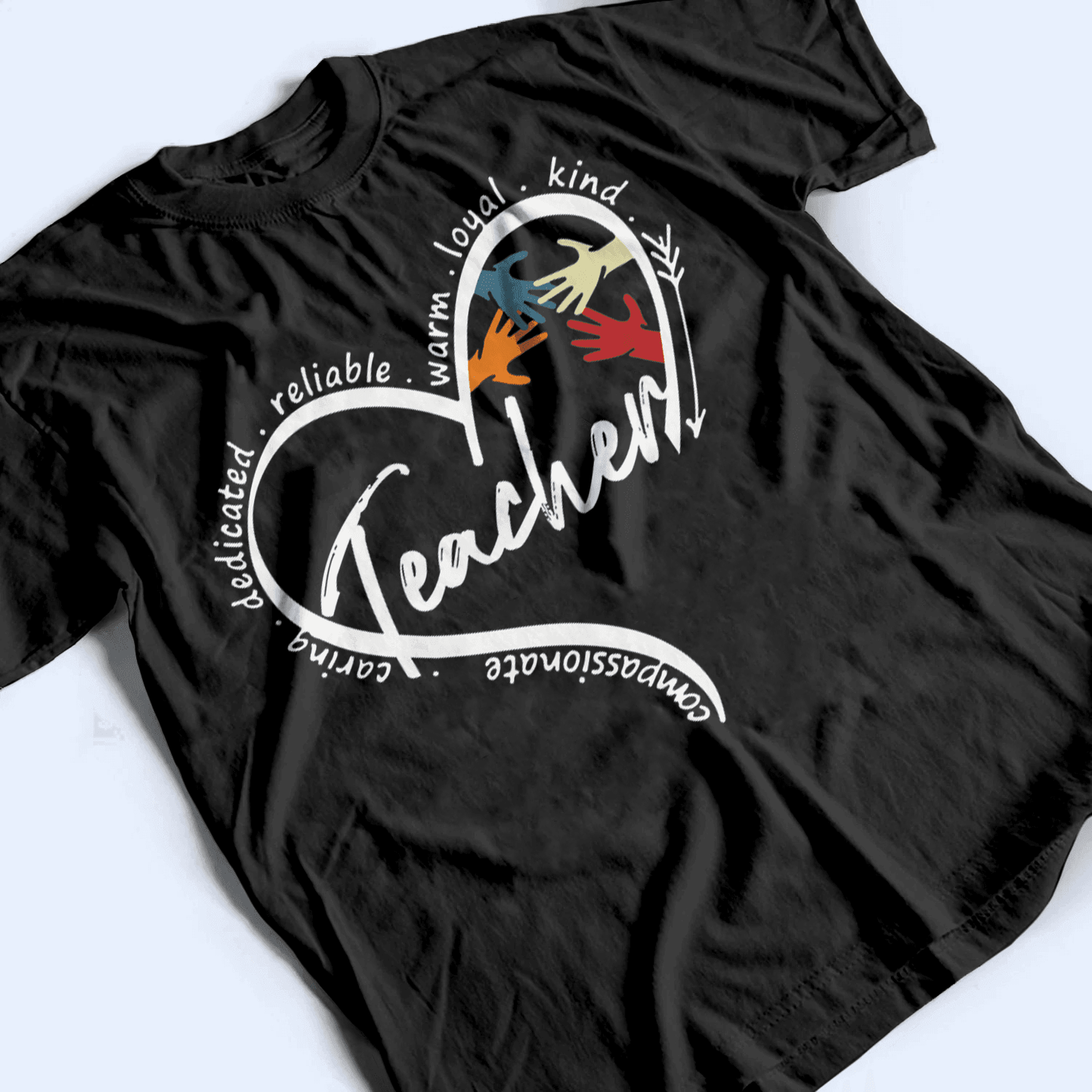 Teaching Is A Work Of Heart - Personalized Custom T Shirt - Birthday, Loving, Funny Gift for Teacher, Kindergarten, Preschool, Pre K, Paraprofessional
