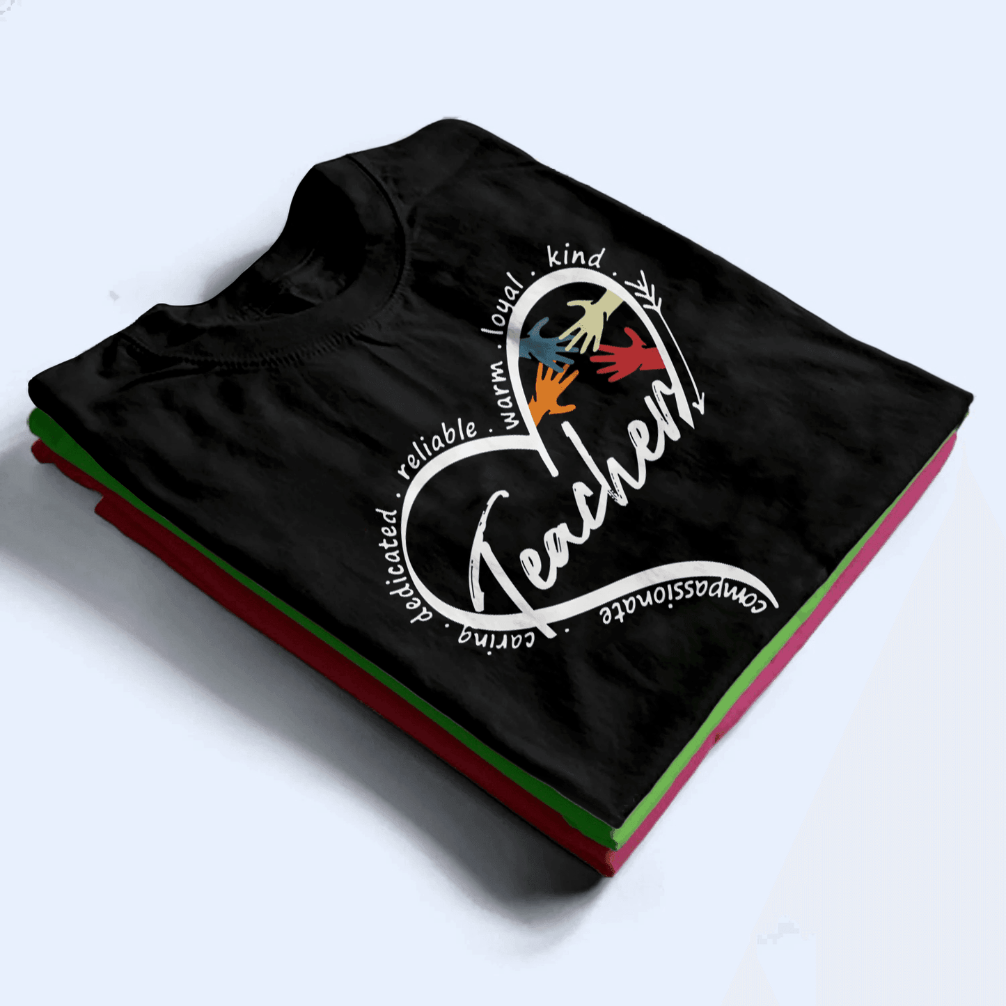 Teaching Is A Work Of Heart - Personalized Custom T Shirt - Birthday, Loving, Funny Gift for Teacher, Kindergarten, Preschool, Pre K, Paraprofessional