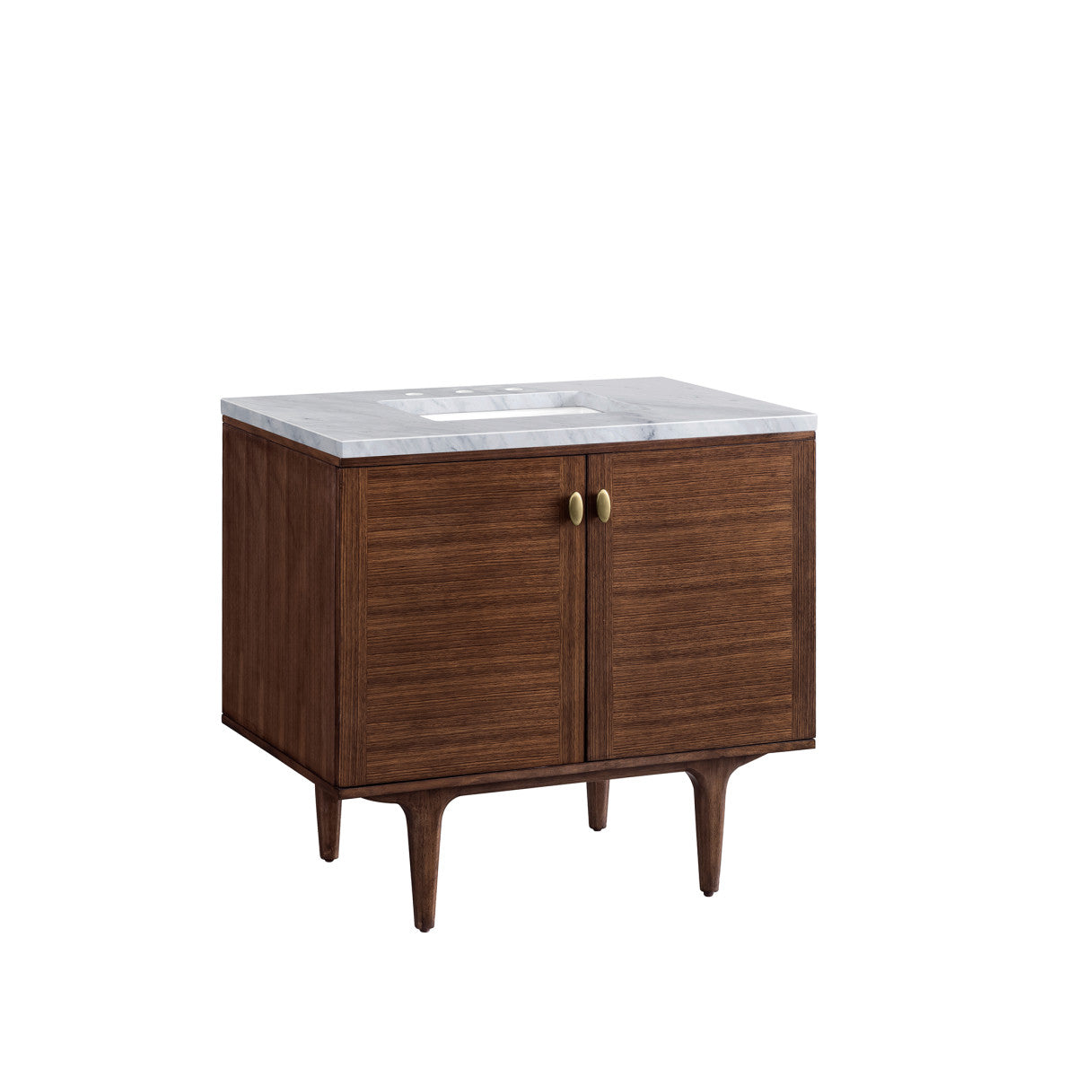Amberly 36" Single Vanity Cabinet, Mid-Century Walnut