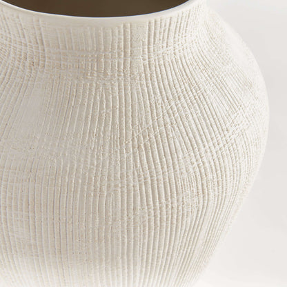 Textured White Ceramic Vase by Barclay Butera