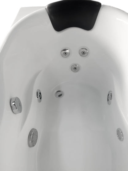 EAGO AM175-L  5" White Acrylic Whirlpool Bathtub - Drain on Right