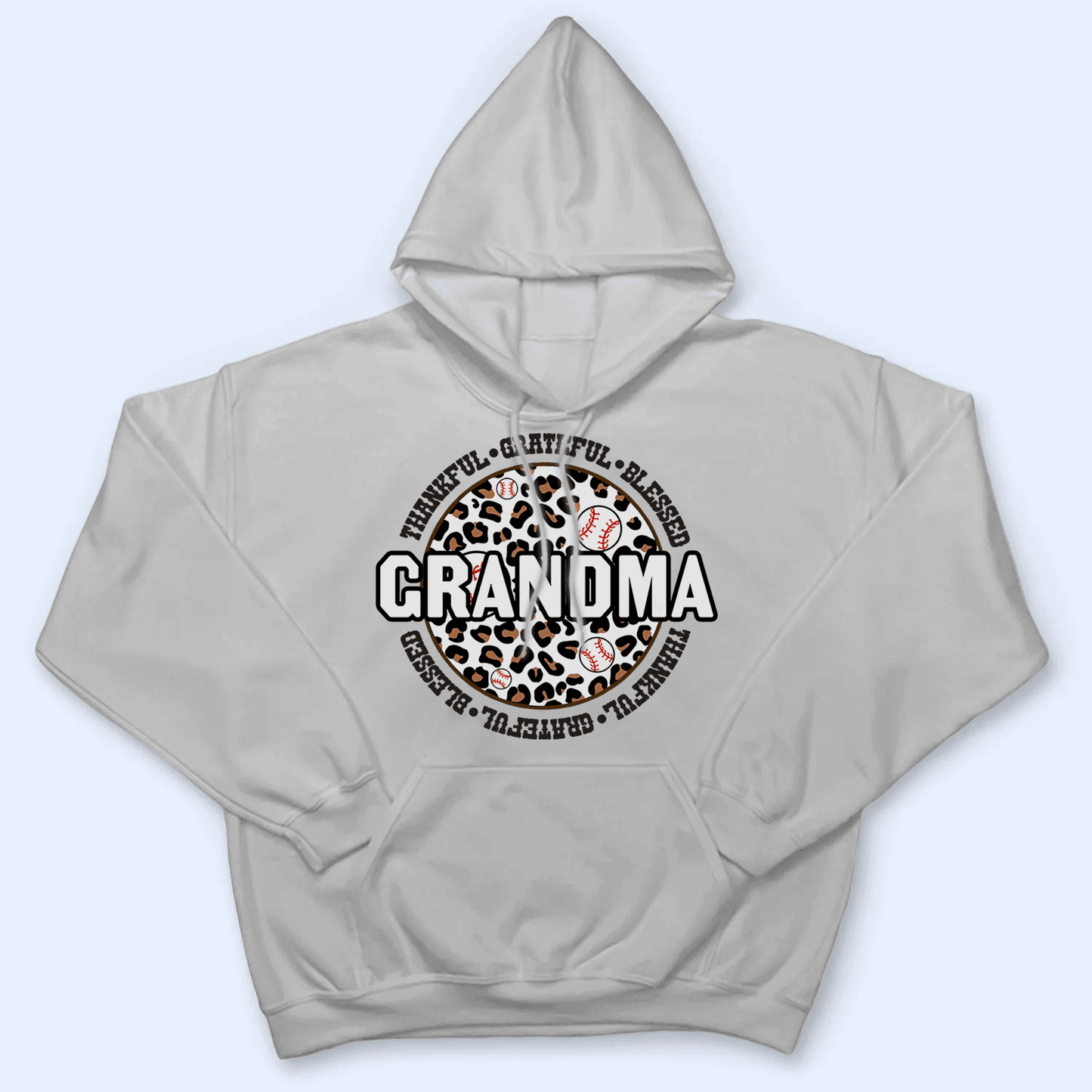 Thankful Grateful Blessed Grandma - Personalized Custom T Shirt - Gift for Grandma/Nana/Mimi, Mom, Wife, Grandparent