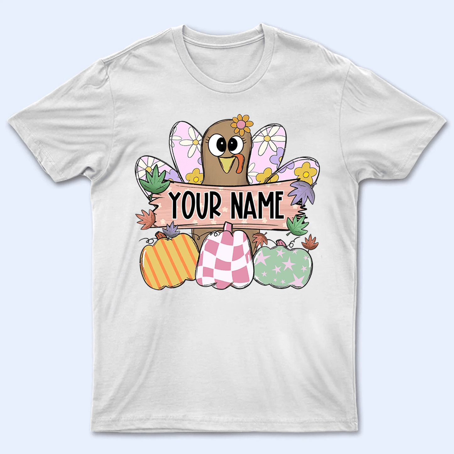 Thanksgiving Fall Turkey - Personalized Custom T Shirt - Birthday, Loving, Funny Gift for Teacher, Kindergarten, Preschool, Pre K, Paraprofessional