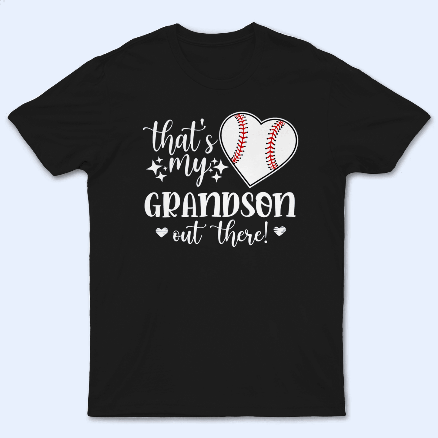 That's My Grandson - Baseball/ Softball/Football Personalized Custom T Shirt - Birthday, Loving, Funny Gift for Grandma/Nana/Mimi, Mom, Wife, Grandparent