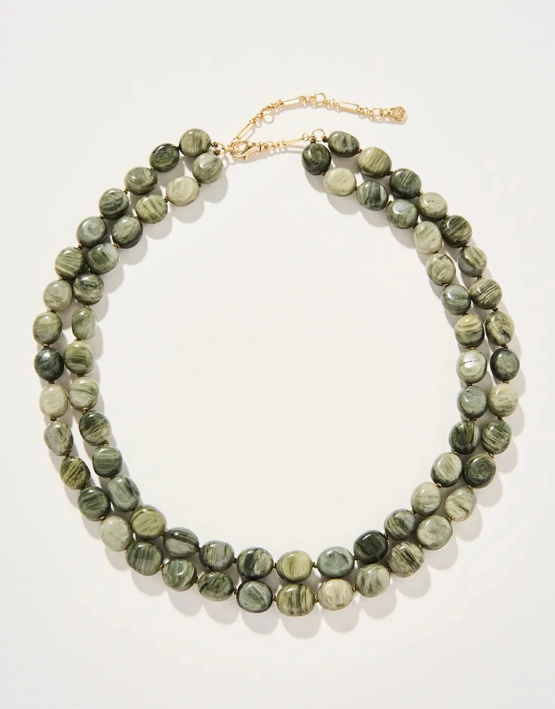 The Bluff Necklace 18" Silver Leaf Jasper