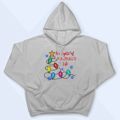 The Lights Of Grandma's Life - Personalized Custom T Shirt - Birthday, Loving, Funny Gift for Grandma/Nana/Mimi, Mom, Wife, Grandparent