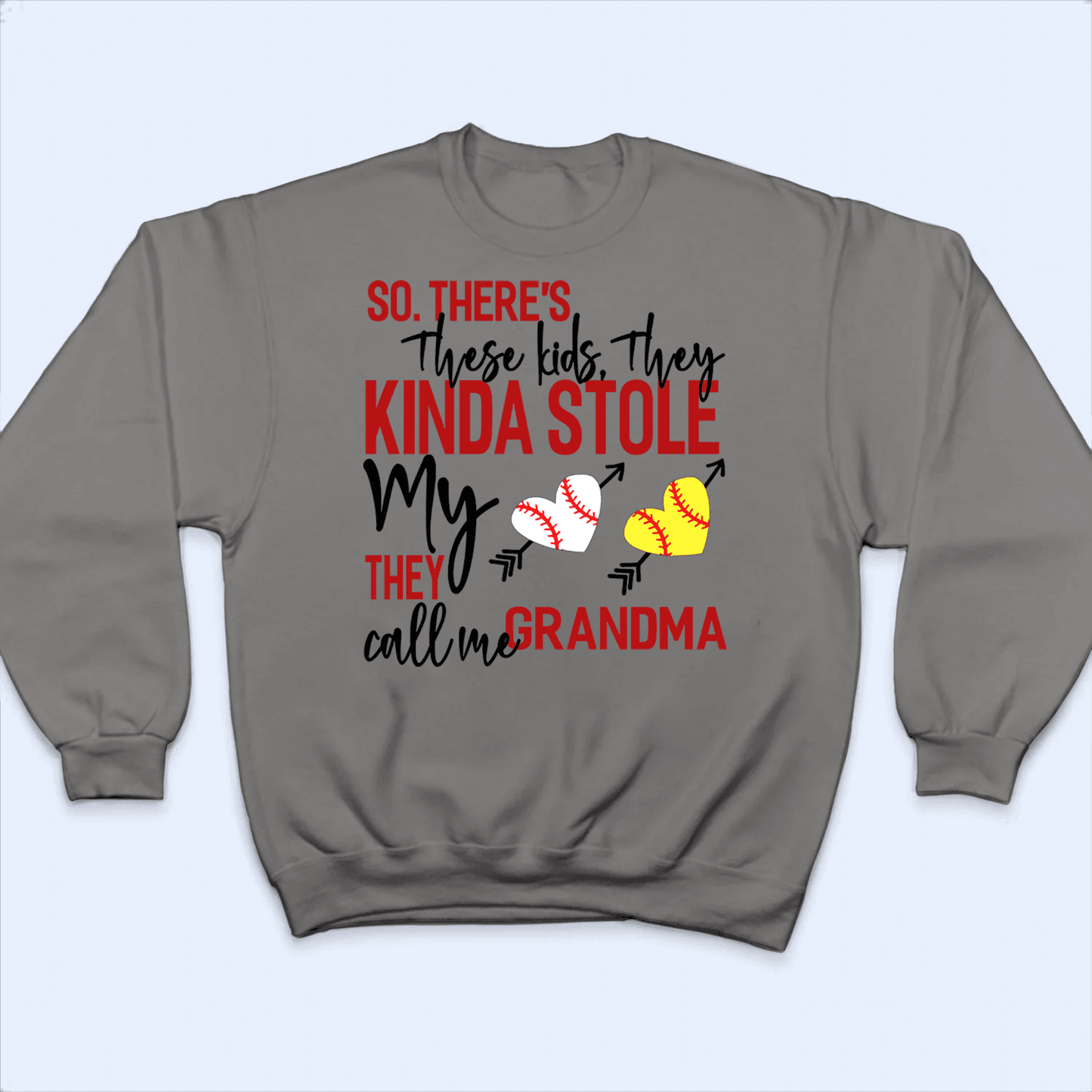 These Kids Kinda Stole My Heart - Personalized Custom T Shirt - Gift for Grandma/Nana/Mimi, Mom, Wife, Grandparent
