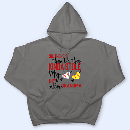 These Kids Kinda Stole My Heart - Personalized Custom T Shirt - Gift for Grandma/Nana/Mimi, Mom, Wife, Grandparent