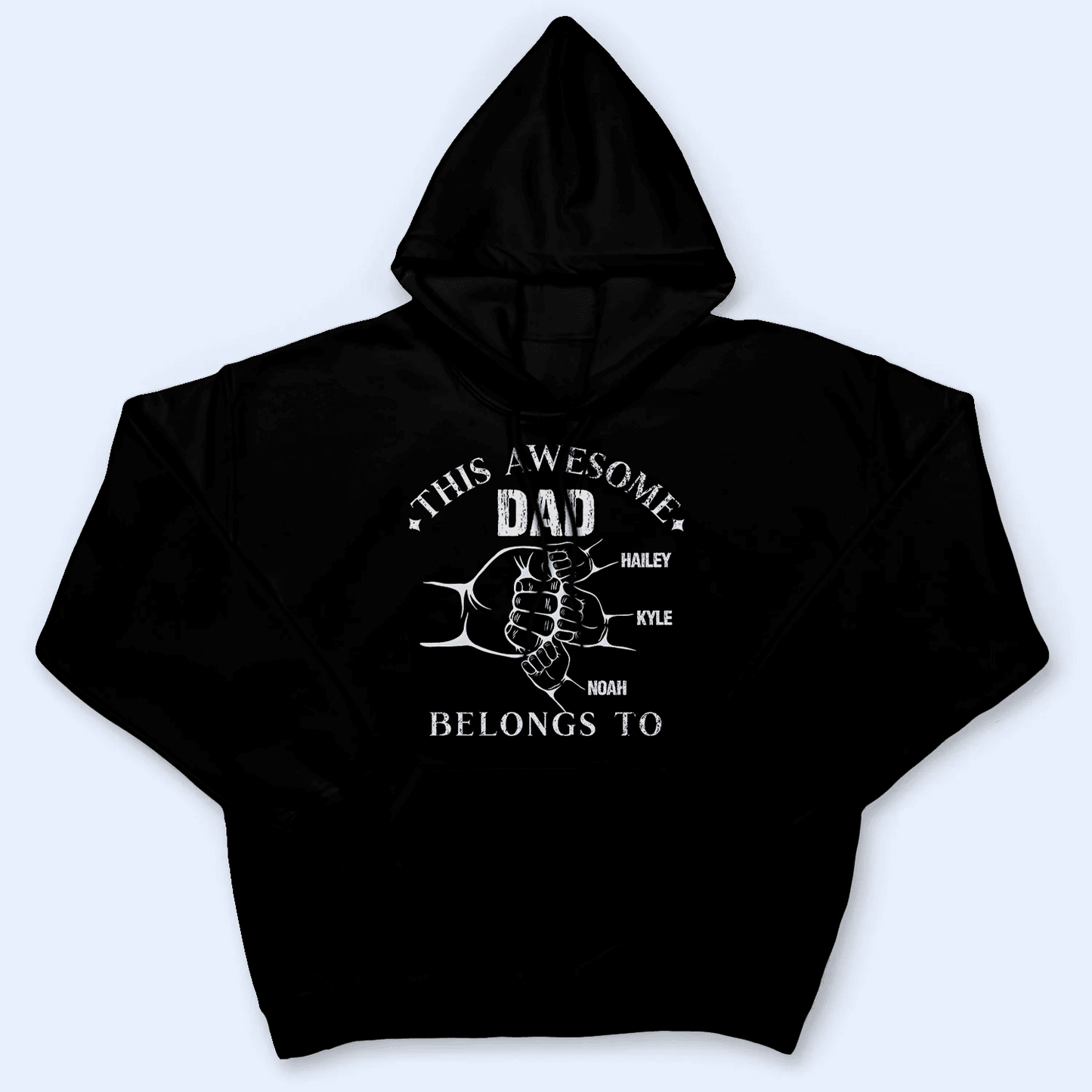 This Awesome Dad Belong To  - Personalized Custom T Shirt - Birthday, Loving, Funny Gift for Grandfather/Dad/Father, Husband, Grandparent