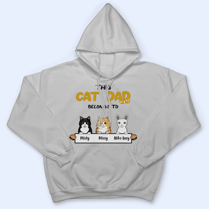 This Cat Dad belongs to - Personalized Unisex T-shirt, Hoodie, Sweatshirt - Custom Father's Day, Birthday Gift For Cat Owner & Lovers