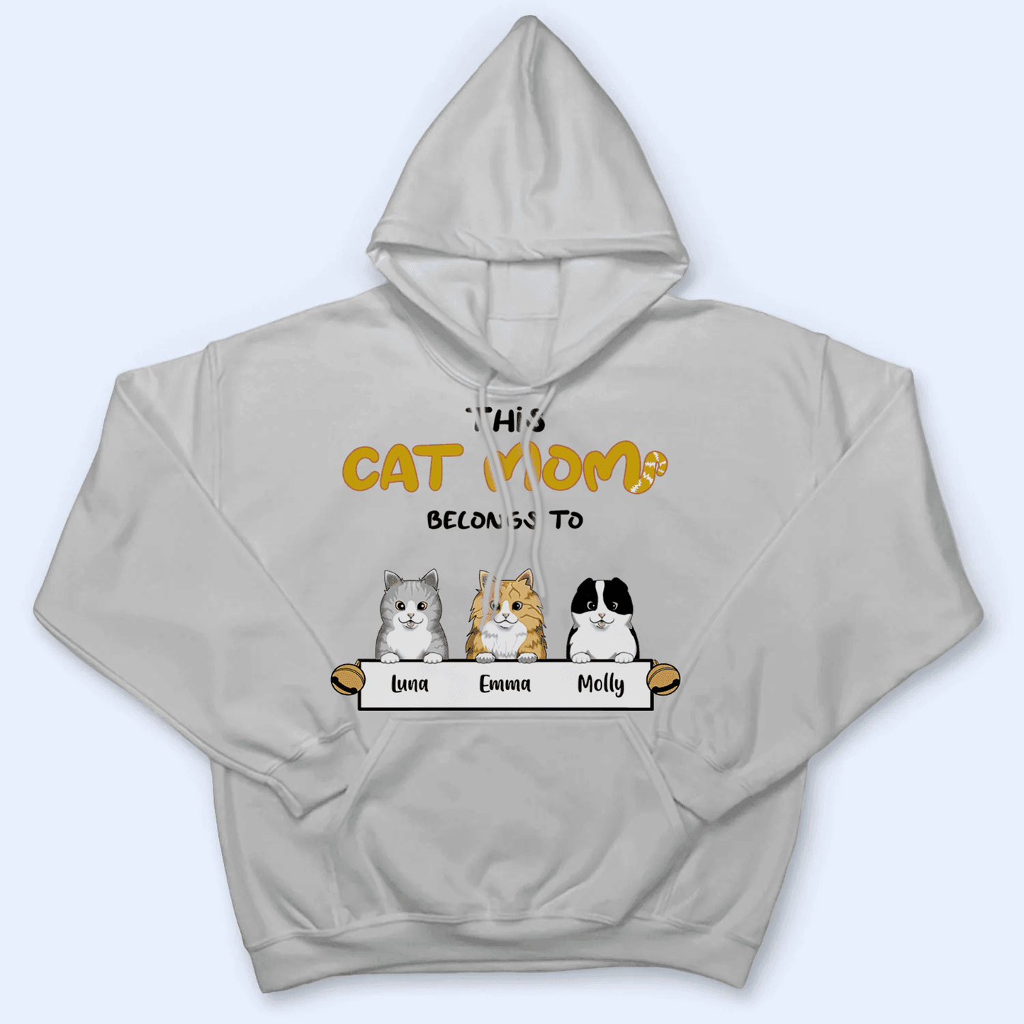 This Cat Mom belongs to - Personalized Custom T Shirt - Birthday, Loving, Funny Gift For Cat Mom, Cat Owner, Cat Lovers