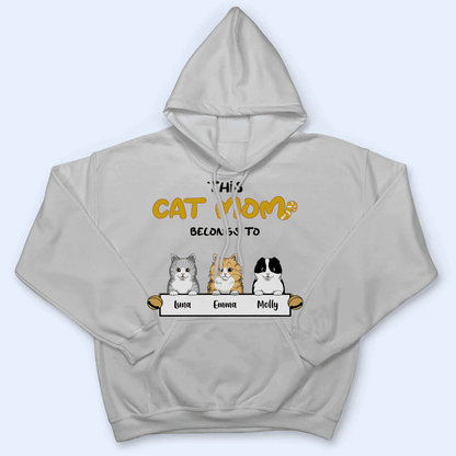 This Cat Mom belongs to - Personalized Custom T Shirt - Birthday, Loving, Funny Gift For Cat Mom, Cat Owner, Cat Lovers