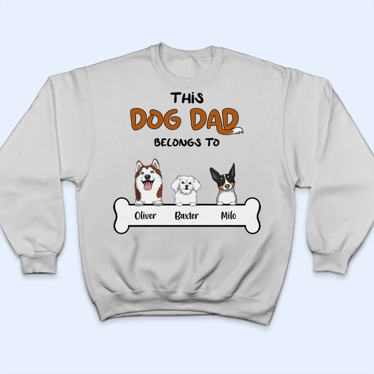 This Dog Dad belongs to - Personalized Unisex T-shirt, Hoodie, Sweatshirt - Custom Father's Day, Birthday Gift For Dog Owner & Lovers