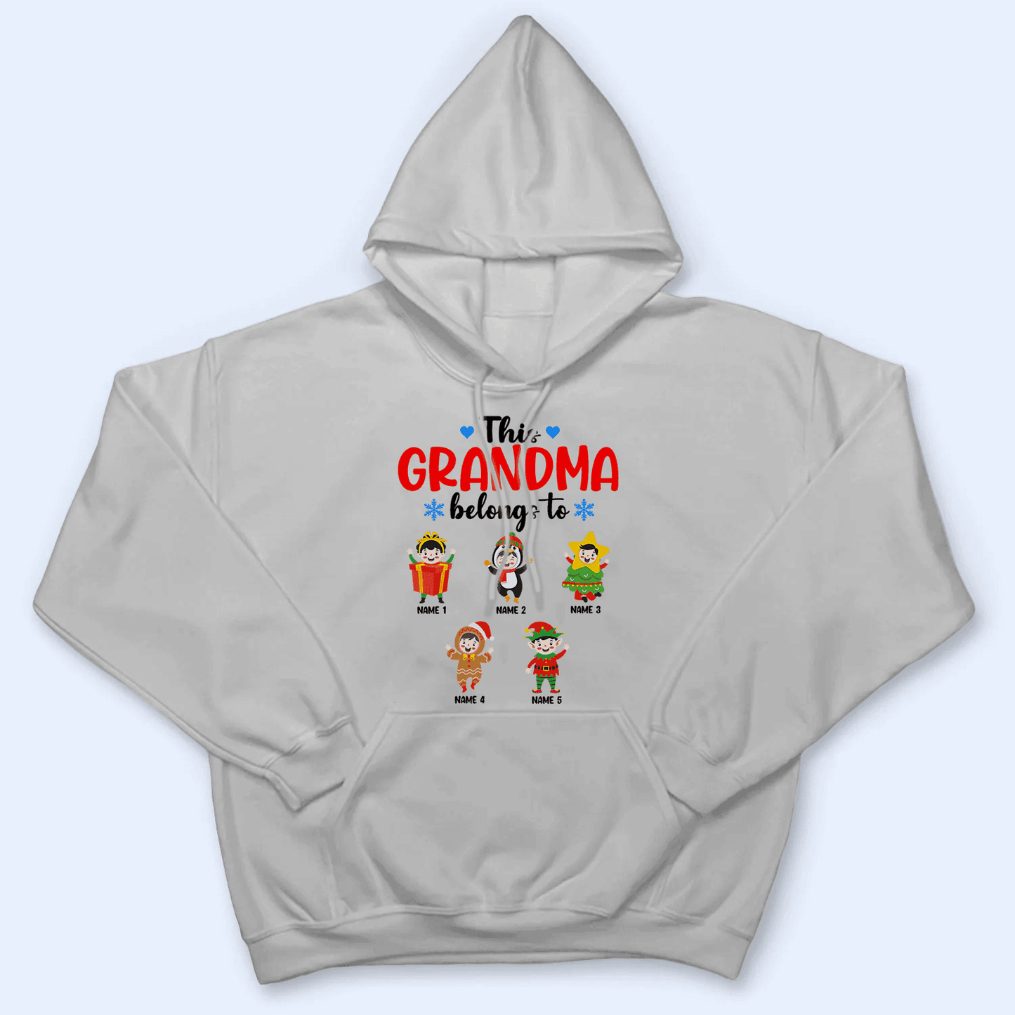This Grandma Belongs To Grandkids - Christmas - Personalized Custom T Shirt - Birthday, Loving, Funny Gift for Grandma/Nana/Mimi, Mom, Wife, Grandparent