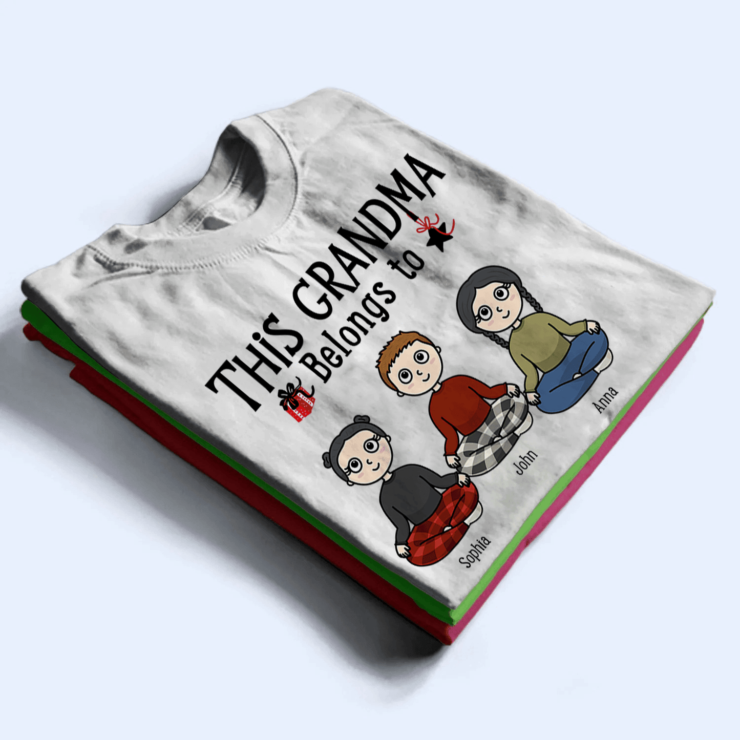 This grandparent belongs to - Personalized Custom T Shirt - Birthday, Loving, Funny Gift for Grandparent - Grandma & Grandpa