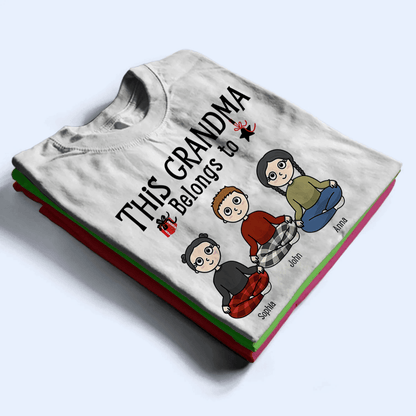 This grandparent belongs to - Personalized Custom T Shirt - Birthday, Loving, Funny Gift for Grandparent - Grandma & Grandpa