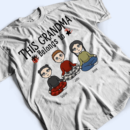 This grandparent belongs to - Personalized Custom T Shirt - Birthday, Loving, Funny Gift for Grandparent - Grandma & Grandpa